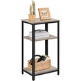 thumbnail image 1 of Alden Design Industrial Wood and Metal 3-Tier End Table for Living Room, Gray, 1 of 8