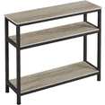 thumbnail image 1 of Alden Design Industrial Wooden Entryway Console Table with Open Shelves for Living room, Rustic Gray, 1 of 10
