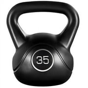 Alden Design Kettlebell HDPE Coated for Home Gym Fitness Workout, 35 Lbs
