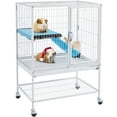 thumbnail image 1 of Alden Design Metal Animal Cage with Wheels for Adult Rats, Ferrets, Chinchillas & Guinea Pigs, White, 1 of 6