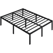 Alden Design Queen Size 14'' Metal Platform Bed Frame, Adult, Black