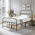 thumbnail image 1 of Alden Design Twin Size Metal Platform Twin Bed with High Headboard, Bronze,, 1 of 8