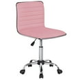 thumbnail image 1 of Alden Design Modern Adjustable Armless Faux Leather Swivel Office Chair, Pink, 1 of 10
