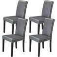 thumbnail image 1 of Alden Design Padded Parson Dining Chairs with Solid Wood Legs, Set of 4, Gray, 1 of 8
