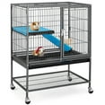 thumbnail image 1 of Alden Design Rolling Metal Animal Cage with Removable Ramp & Platform, Black, 1 of 9