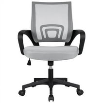 Alden Design Steel Manager's Chair with Adjustable Height & Swivel, 220 lb. Capacity, Gray