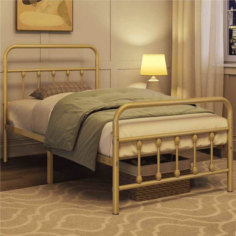 Free Shipping! Alden Design Metal Platform Twin Bed with Free Shipping! Alden Design Metal Platform Twin Bed with