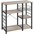 thumbnail image 1 of Alden Design Vintage Steel Storage Rack with Open Wood Shelves, 1 of 9