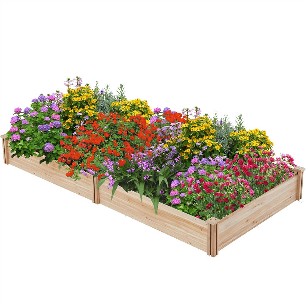 Alden Design Wooden Raised Garden Bed for Patio Yard Greenhouse, Wood