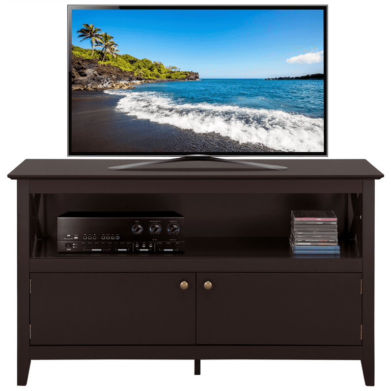 Alden Design Wooden X-Shape TV Stand for TVs up to 50'' with