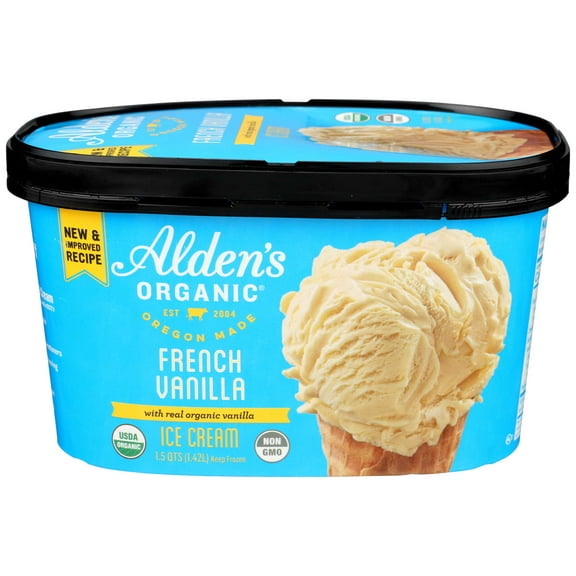 Aldens Organic French Vanilla Ice Cream, 48 Fluid Ounce -- 3 per case.