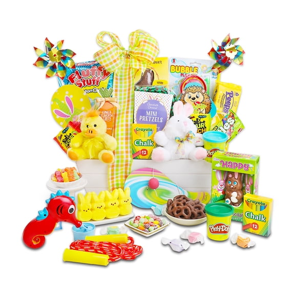 Alder Creek Gift Baskets Bunny & Friends Spring Crate (18 Items)