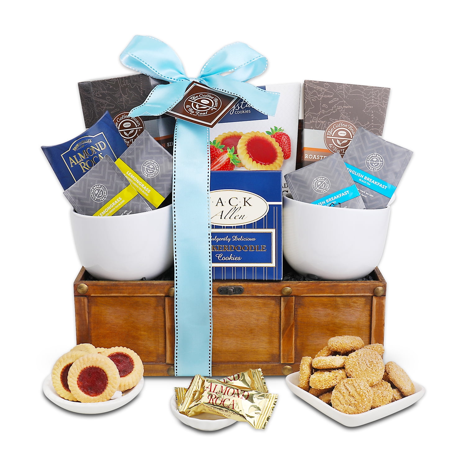 Alder Creek Gift Baskets Coffee Bean & Tea Leaf Signature Blend Basket (10 Items)