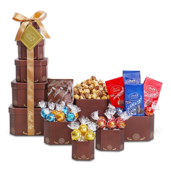 Alder Creek Gift Baskets Decadent Lindt Chocolate Gift Tower (7 Items)