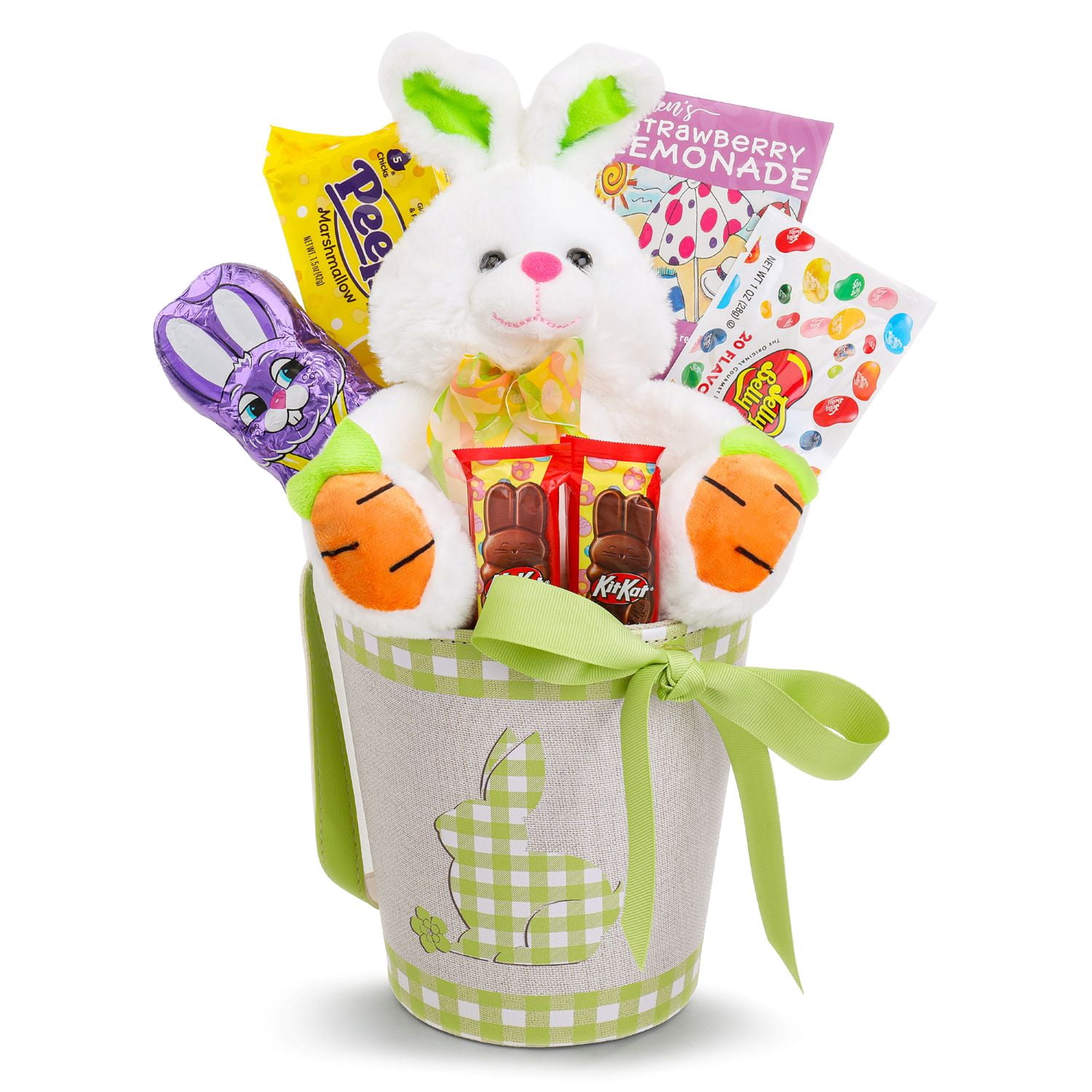 Alder Creek Gift Baskets Happy Easter Gingham Basket (10 Items)