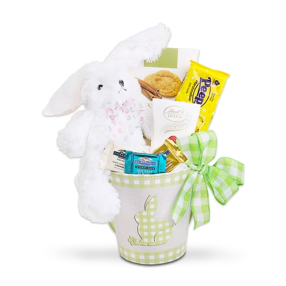 Alder Creek Gift Baskets Happy Easter Gingham Basket (10 Items)