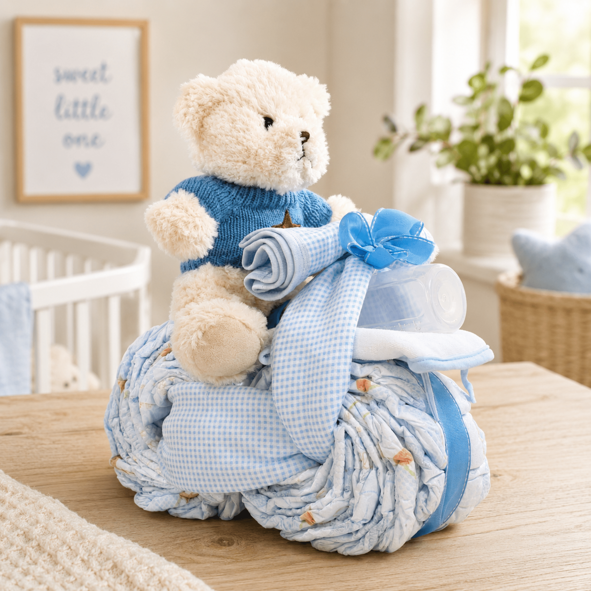 Alder Creek Gift Baskets Motorcycle Diaper Cake-Blue