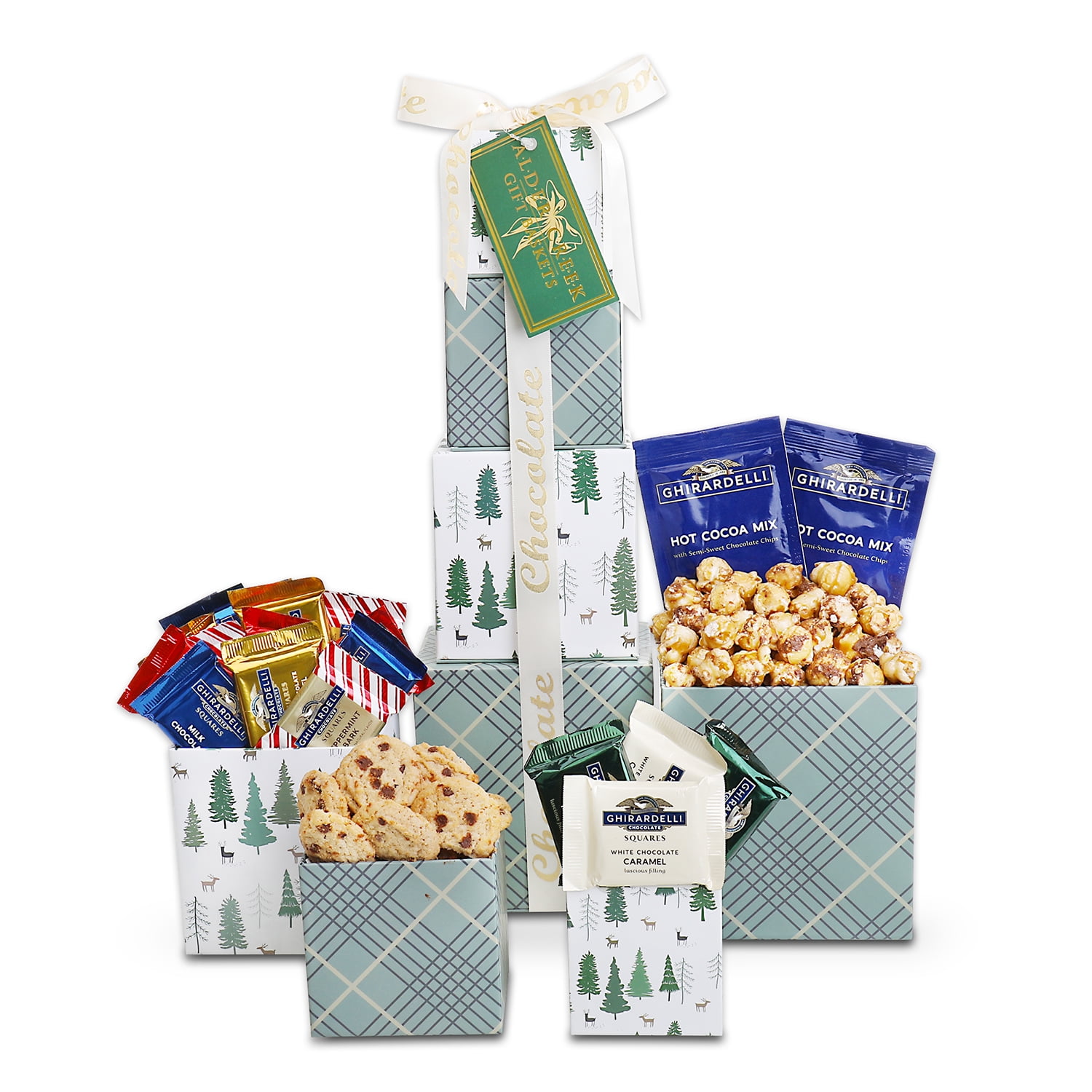 Alder Creek Gift Baskets Ghirardelli Chocolate Seasonal Tower (10 Items ...