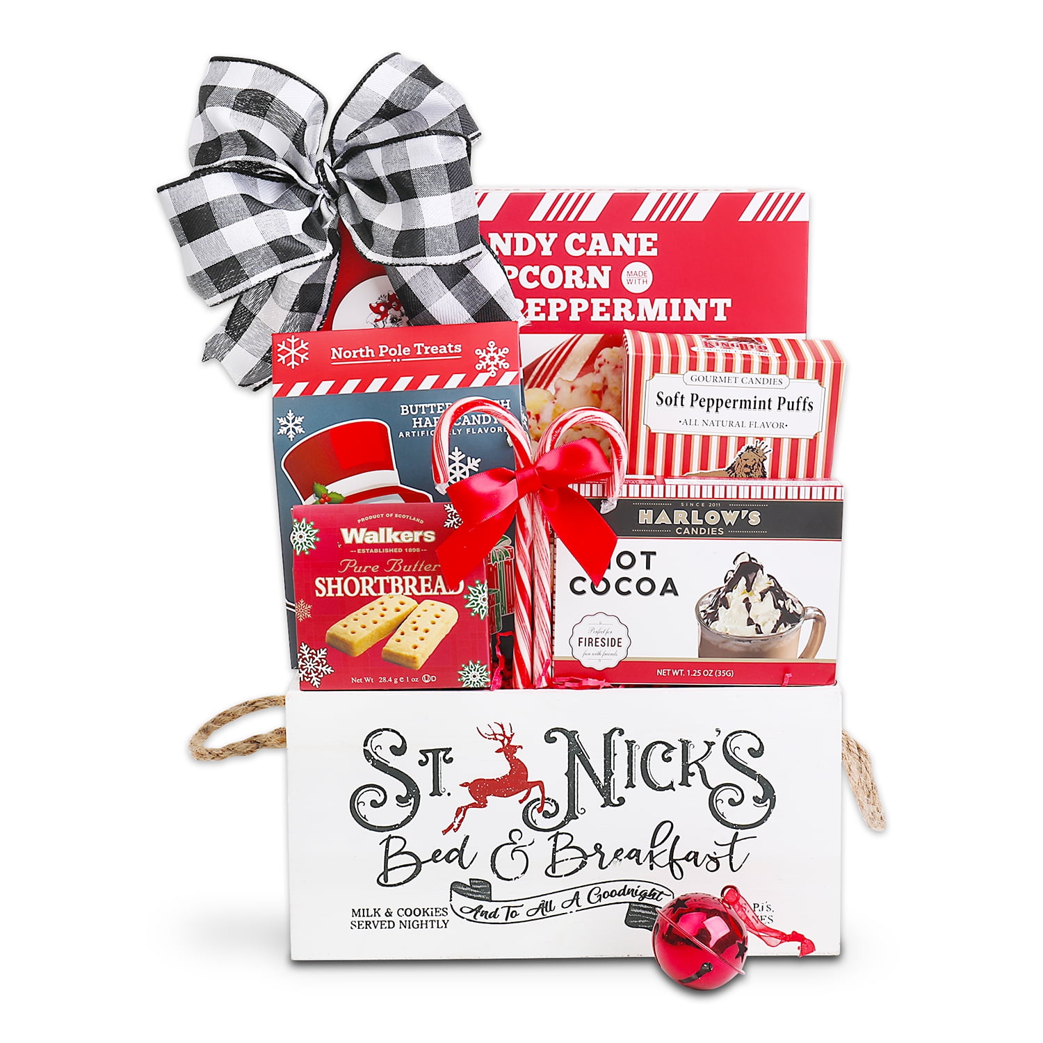 Alder Creek Gift Baskets St. Nick's Bed & Breakfast Gift Basket (10 Items Per Gift)