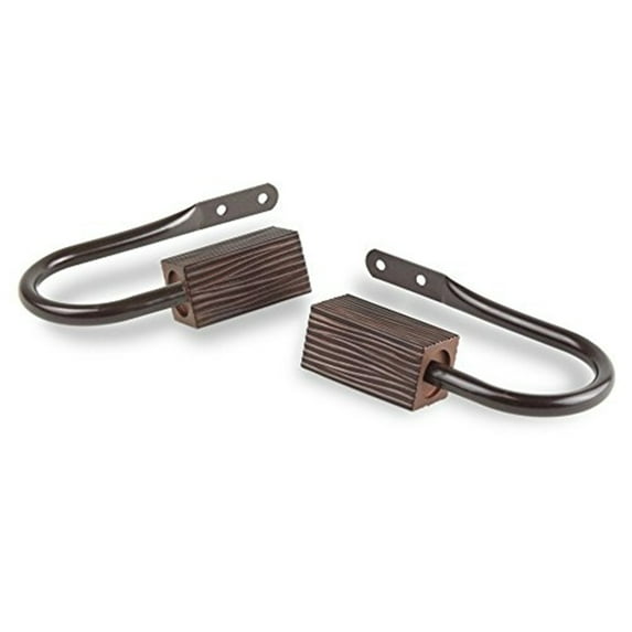 Alder Curtain Rod Holdback - Set of 2-Color:Cocoa