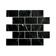 Aldhurst Marbled Onyx Adhesive Backed 9.84 in. x 10.37 in. PVC Mosaic Tile
