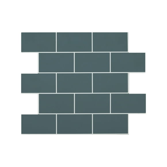 Aldhurst Urban Azul Adhesive Backed 9.84 in. x 10.37 in. PVC Mosaic Tile