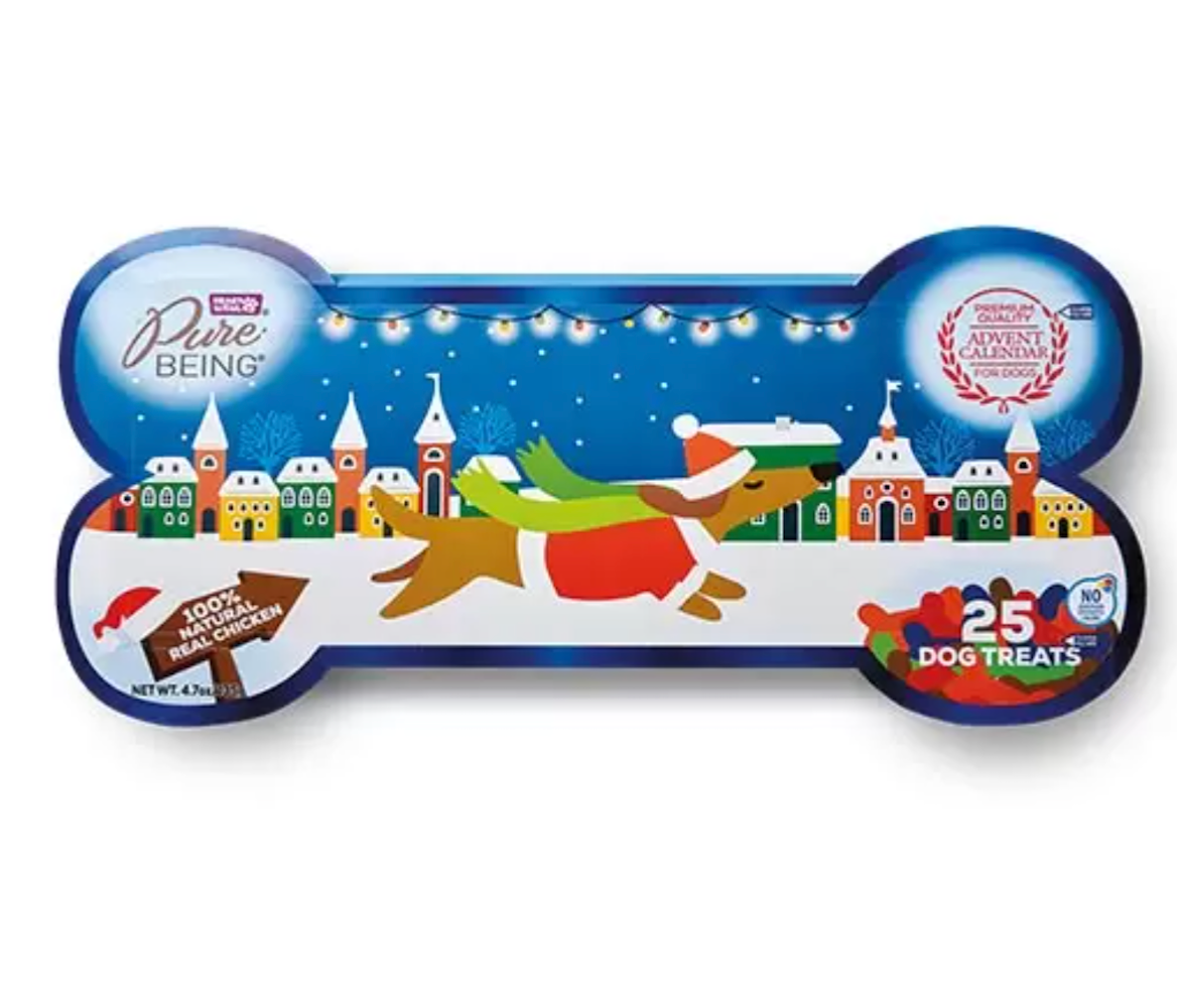 Aldi's Pure Being Dog Advent Christmas Calendar 25 Days of Treats