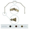 thumbnail image 1 of Aldo 13/16" 6-Sided Bay Window Curtain Rod - Antique Brass, 1 of 3