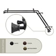 thumbnail image 1 of Aldo 13/16 inch Double Corner Window Curtain Rod 66-120" - Black, 1 of 3