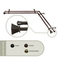 thumbnail image 1 of Aldo 13/16 inch Double Corner Window Curtain Rod 66-120" - Cocoa, 1 of 3