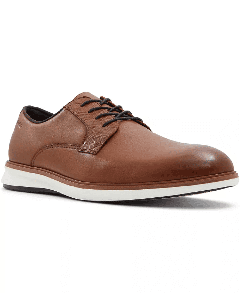 ALDO Men's Cognac Red Lace-up Shoes, 8 D