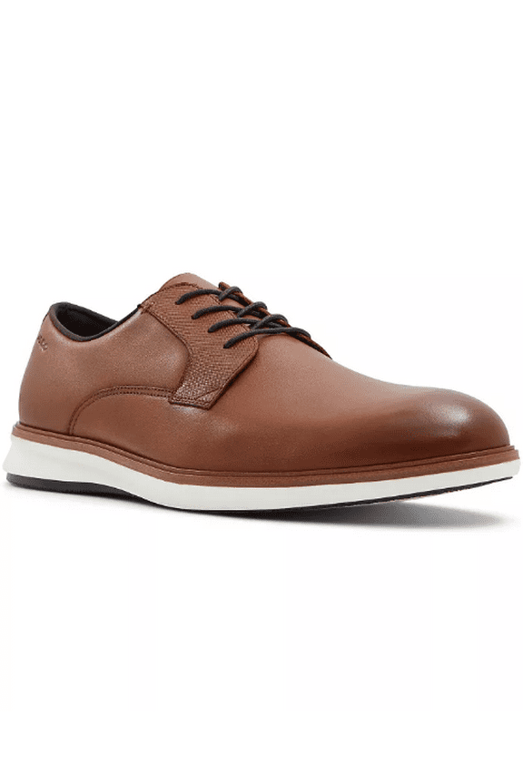 Men's Cognac Red Lace-up Shoes, 8 D
