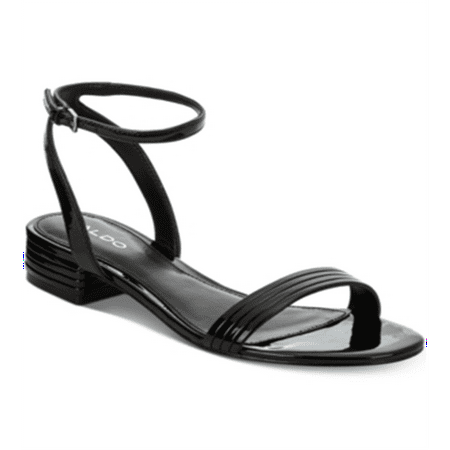 Aldo Women's Izzie Metallic Sandals Black Size 6.5