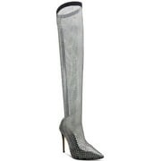 Aldo Womens Arturi Mesh Embellished Over-The-Knee Boots