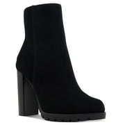 Aldo Womens Doria Leather Block Heel Ankle Boots