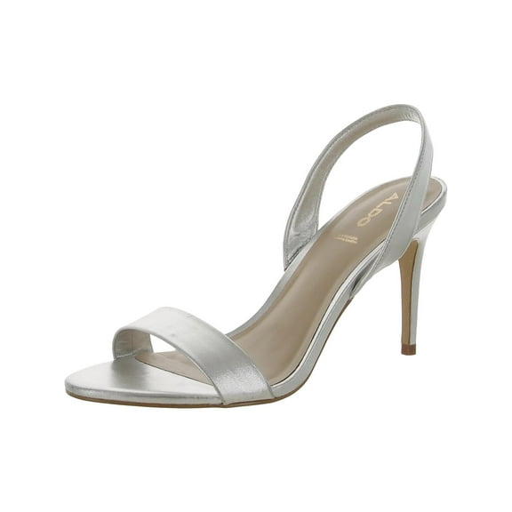Aldo Womens Metallic Leather Slingback Heels