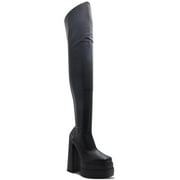 Aldo Womens SHIRLEY Faux Leather Block Heel Over-The-Knee Boots