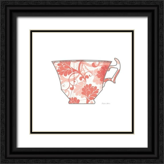 Aldrich, Belinda 12x12 Black Ornate Wood Framed with Double Matting Museum Art Print Titled - Bright Garden Cafe II