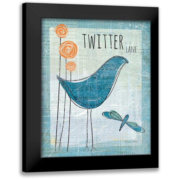 Aldrich, Belinda 12x14 Black Modern Framed Museum Art Print Titled - Twitter Lane