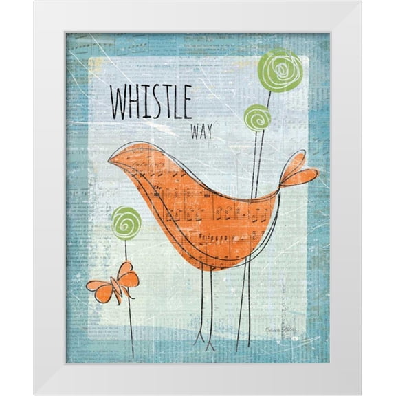 Aldrich, Belinda 12x14 White Modern Wood Framed Museum Art Print Titled - Whistle Way