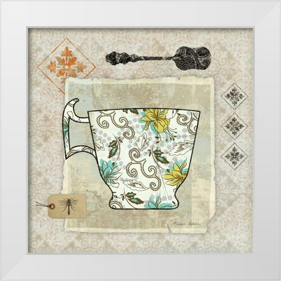 Aldrich, Belinda 15x15 White Modern Wood Framed Museum Art Print Titled - Garden Cafe III