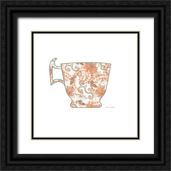 Aldrich, Belinda 26x26 Black Ornate Wood Framed with Double Matting Museum Art Print Titled - Bright Garden Cafe III