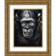 thumbnail image 1 of Aldridge, Ashley 12x14 Gold Ornate Wood Framed with Double Matting Museum Art Print Titled - Chimpanzee Contemplation, 1 of 4