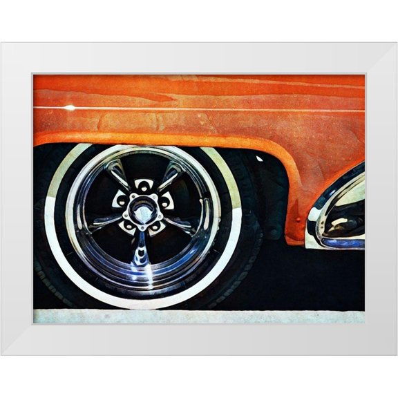 Aldridge, Ashley 14x12 White Modern Wood Framed Museum Art Print Titled - Orange Fender White Wall Mag