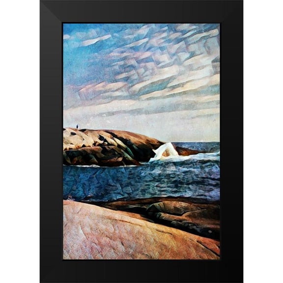 Aldridge, Ashley 17x24 Black Modern Framed Museum Art Print Titled - Coastal Lighthouse