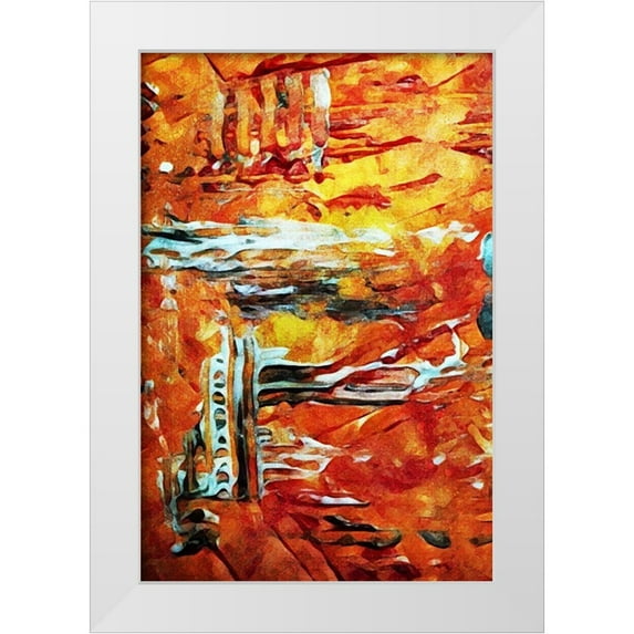 Aldridge, Ashley 17x24 White Modern Wood Framed Museum Art Print Titled - Sunburnt Abstract I