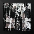 thumbnail image 1 of Aldridge, Ashley 20x20 Black Modern Framed Museum Art Print Titled - Monochrome Brushed Abstract II, 1 of 4