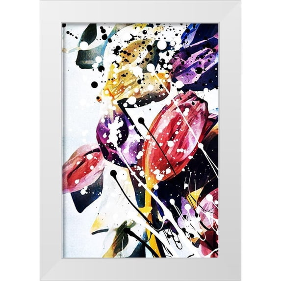 Aldridge, Ashley 23x32 White Modern Wood Framed Museum Art Print Titled - Pretty Pulled Petals I