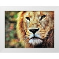 thumbnail image 1 of Aldridge, Ashley 32x25 White Modern Wood Framed Museum Art Print Titled - Lion Watch And Wait, 1 of 4