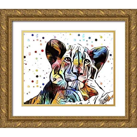 Aldridge, Ashley 32x26 Gold Ornate Wood Framed with Double Matting Museum Art Print Titled - Motley Crew in Color I